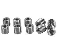 10 Pezzi Inserti Filettati Dado Riduzione interno M8*1,25 esterno M12*1,5 lungo 12 mm 12 mm Acciaio Inossadabile Hardware Fastener Conversione Filo Strumento Kit per Inserto Riparazione Dado