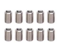 10 Pezzi Inserti Filettati Filettatura, Femmina M8 x 1.25mm, Maschio M12 x 1.75mm 18MM Filettatura Riduttore Dado Riparazione Inserto Kit