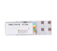 10 pezzi inserti per tornitura in metallo duro frese utensili da taglio per legno tornio CNC fai da te con rivestimento in bronzo (SPMG07T308-DG)