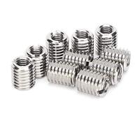 10 Pezzi Inserto Dado, Inserto Filettato Esterno, Acciaio Inossadabile Filettati Inseri, Dado Riduttore, Dado Manicotto di Riparazione Filettata Vite Riduzione Strumento di Conversione M6 Femmina M10