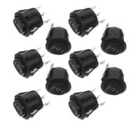 10 Pezzi Interruttore a Bilanciere Rotondo a Tre Vie 10a 125v Nero | Tre Terminali, Montaggio a Pannello, Controllo Flessibile per Applicazioni Marine e Elettrodomestici