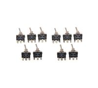 10 Pezzi Interruttore A Levetta per Auto e Barche per Impieghi Gravosi 15 A 250 V 6 Pin 3 Posizioni SPST Interruttori A Levetta /Off Interruttore A