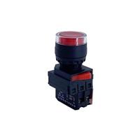 10 pezzi interruttore a pulsante luminoso LA38-10D reset momentaneo autobloccante avvio spegnimento controllo di potenza 22mm LAY38S(Red,SELF LOCKING_2NO_220V AC DC)