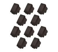 10 Pezzi Interruttore Bipolare 2P 16A 220V, Compatibile Con Bticino Living International, Colore Nero, Retro Illuminabile, 1 Modulo, Serie MBL