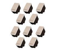 10 Pezzi Interruttore Bipolare 2P 16A 220V, Compatibile Con Bticino Living Light, Colore Bianco, Retro Illuminabile, 1 Modulo, Serie MBL