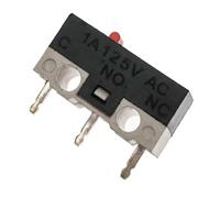 10 pezzi Interruttore di finecorsa del mouse Pulsante momentaneo 1A 125 V CA Interruttore del mouse 3 pin Leva a rullo con maniglia lunga Braccio SPDT 12X6X6MM(Type 5)