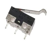 10 pezzi Interruttore di finecorsa del mouse Pulsante momentaneo 1A 125 V CA Interruttore del mouse 3 pin Leva a rullo con maniglia lunga Braccio SPDT 12X6X6MM(Type 6)