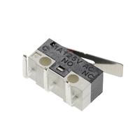 10 pezzi Interruttore di finecorsa Interruttore a pulsante momentaneo 1A 125V CA Interruttore del mouse 3 pin Leva a rullo con maniglia lunga Braccio SPDT 12X6X6MM(Bent foot-3)
