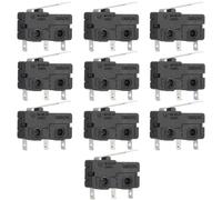 10 Pezzi Interruttore Micro Switch 5a Medio Nera | Plastica Nera, Prestazioni Elevate e Stabilità a Termine, per Apparecchi Elettronici Riutilizzabili