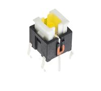 10 pezzi Interruttore tattile luminoso 6 * 6 * 7 H Interruttori tattili con microinterruttore/chiave rosso bianco blu giallo verde 6X6X7 MM 6 * 6 * 7,2 mm(Yellow)