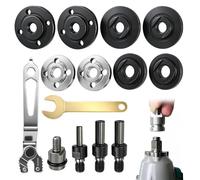 10 Pezzi Kit Adattatore Supporto Smerigliatrice Pezzi Adattatore per Smerigliatrice Piastra Pressione Chiave Regolabile Piastra di pressione modello 100/125 Parte Delle Smerigliatrici Angolari