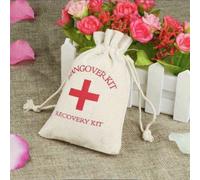 10 pezzi Kit di sopravvivenza di emergenza in borsa di lino grezzo per festa scapolo/addio al nubilato, articoli per San Valentino, ritorno a scuola 15 cm * 10 cm,Terra 10x15,Occhiali 10x15,Croce da 1
