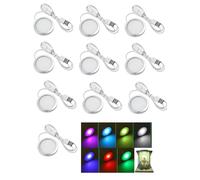 10 Pezzi Kit Lampade LED per Stampante 3D per Kit Lampada LED 001 con 1M Tipo-A 7-Colori RGB Regolabili per DIY X1C/P1P/P1S/X1/X1E/H2D 001 Base per Lampada da Scrivania Stampata in 3D