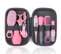 10 Pezzi Kit per Cura del Bambino Accessori per Cura Della Salute del Neonato Set per Cura del Bambino Portatile con Spazzola per Capelli Pettine per Tagliaunghie Termometro