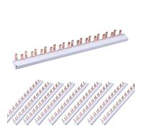 10 pezzi kit Pettine monoblocco di collegamento 2P 63A 12 modulli 22.5CM 220v montaggio quadro elettrico Rame ettroit