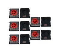 10 Pezzi KS-33 Interruttore Silenzioso Basso Profilo 2.0 Bianco Nero Rosso 3Pin Ultra-Sottile Meccanico Pre-Lubrificato Lineare Rosso