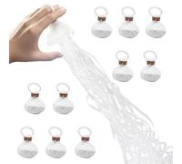 10 Pezzi Lancia Stelle Filanti a Mano Stelle Filanti Matrimonio Streamer per Feste Sicuro ed Eco per Compleanni Feste Matrimoni Natale Hallowee(Bianco)