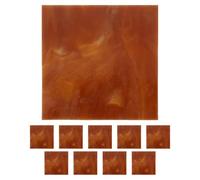 10 Pezzi Lastra di Vetro Temperato Marrone Fai da Te | Artisti Esperti e Insegnanti, Taglio Semplice, Forme Personalizzabili, Uso su Finestre e Pannelli Luminosi