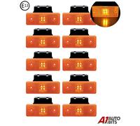 10 Pezzi LED Arancione Lampada Indicatore Ambra Lato Luce 12V Camion Rimorchio