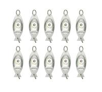 10 Pezzi LED Luce con Esca Subacquea per Pesca, Lampada con Esca Subacquea a Forma di Occhio a Goccia Profonda Che Attira La Luce dei Pesci, Esche da Pesca (Lampeggiante colorato)
