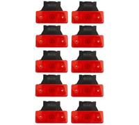 10 Pezzi LED Rosso Indicatore Laterale Luci 24V Post. Profilo Camion Rimorchio