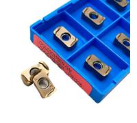 10 pezzi LOGU030310ER GM LOGU0303 Fresa a doppio lato in lega dura Inserto for fresatura rapida MFH03R Parti in acciaio inossidabile(LOGU030310ER PR1225)