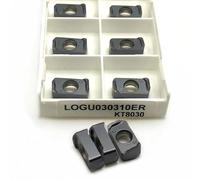 10 pezzi LOGU030310ER KT8030 KT8060 Utensile for tornitura di fresatura in carburo ad avanzamento rapido CNC MFH03R Tornio(LOGU030310ER KT8030)