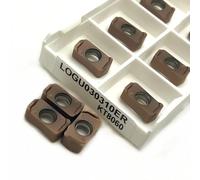 10 pezzi LOGU030310ER KT8030 KT8060 Utensile for tornitura di fresatura in carburo ad avanzamento rapido CNC MFH03R Tornio(LOGU030310ER KT8060)
