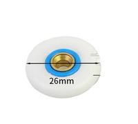 10 pezzi/lotto doccia puleggia porta del bagno rullo puleggia superiore e inferiore manicotto in rame cuscinetto ruota diametro 26 mm e 28 mm,(Diameter 26mm)