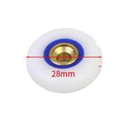 10 pezzi/lotto doccia puleggia porta del bagno rullo puleggia superiore e inferiore manicotto in rame cuscinetto ruota diametro 26 mm e 28 mm,(Dimeter 28mm)