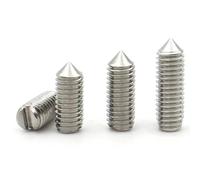 10 pezzi/lotto M1.6 M2 M2.5 M3 M4 M5 M6 A2-70 304 in acciaio inossidabile con testa scanalata, estremità conica e punta conica(4mm,M1.6 x10pcs)
