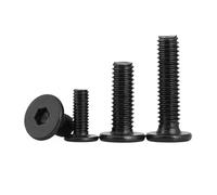10 pezzi/lotto M3 M4 M5 M6 M8 in acciaio al carbonio nero grande vite a testa esagonale piatta vite for mobili connettore giunto bullone(30mmX10pcs,M6)