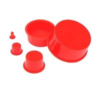 10 pezzi/lotto PE tappo cilindrico in plastica conica tappo for tubo rotondo tappo a testa conica tubo scarico pressione olio tappo in acciaio senza saldatura(Red,Z-110)