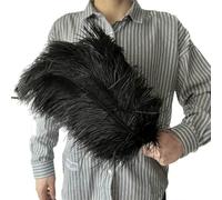 10 pezzi/lotto piume di struzzo bianche naturali per artigianato 15-45 cm decorazione per feste di matrimonio centrotavola carnevale plumas deco-nero-25-30 cm