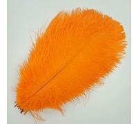 10 pezzi/lotto piume di struzzo colorate per vestiti, artigianato fai da te, piume, decorazioni per la casa, centrotavola, piume, decorazione per vasi, arancione, 50-55 cm, 20-22 pol