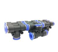 10 pezzi/lotto PUT raccordo rapido pneumatico in plastica raccordo tubo raccordo unione tee accessori for compressore d'aria(PUT 04 4mm)