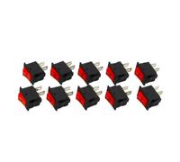 10 pezzi/lotto ROSSO 10 * 15mm SPST 2PIN ON/OFF G125 Interruttore a bilanciere for barca 3A/250V Cruscotto auto Camion RV ATV Casa Controls Switches
