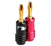 10 pezzi/lotto Spina da 3,5 mm placcata in oro Spina di interfaccia Terminale a banana da 3,5 2 pezzi rossi 2 pezzi neri(8pcs)