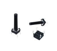 10 pezzi/lottp 6x6mm altezza 16mm - 29mm pin di rame interruttore a sfioramento 4 pin piccolo interruttore elettrico(6x18 Black)