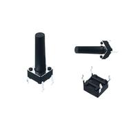 10 pezzi/lottp 6x6mm altezza 16mm - 29mm pin di rame interruttore a sfioramento 4 pin piccolo interruttore elettrico(6x17.5 Black)