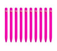 10 pezzi Love Heart Ballpoint Pen 1,0 mm scrittura di bastone in plastica inchiostri neri cancelleria per insegnanti in plastica, olio amore cuore scuola di scrittura
