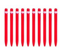 10 pezzi Love Heart Ballpoint Pen 1,0 mm scrittura di bastone in plastica inchiostri neri cancelleria per insegnanti in plastica, olio amore cuore scuola di scrittura