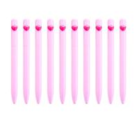 10 pezzi Love Heart Ballpoint Pen 1,0 mm scrittura di bastone in plastica inchiostri neri cancelleria per insegnanti in plastica, olio amore cuore scuola di scrittura