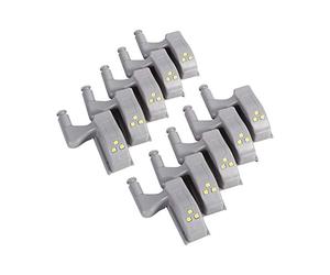 10 Pezzi Luce Cerniera LED, Sensore di Luce, 3 LED Bianco Freddo | Si Accende All’Apertura Della Menta, Evita Di Cercare Al Buio, 3 Perle LED Alta Luminosità Con Batteria 12V 23A