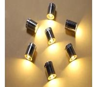 10 pezzi Luci a testa piatta rotanti, Mini lampadine LED, Lampade fai-da-te, Adatte per feste, matrimoni, stanze, camere da letto, vacanze, Natale e decorazione della casa luce calda,luce colorata,Luc