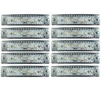 10 pezzi luci di posizione anteriori a LED bianche 12V lato lampade camion...
