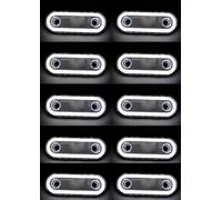 10 pezzi luci laterali al neon a LED bianche 12V-24V per camper caravan...