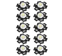 10 Pezzi Luminosa Chip Integrata, Chip Diodi Emettitori Di Luce Ad Alta Potenza 3v Smd Perline Luminose Fai-Da-Te per Plafoniera Downlight Torcia Lampada Da Tavololuce Bianca (Weißes Licht 1w)