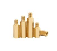 10 pezzi M2 .5 M3 M4 esagonale in ottone maschio femmina distanziatore for scheda madre montaggio in rame perno for rack for filettato pilastro PCB colonna vite(40mm(10pcs),M2.5(ol 6mm))