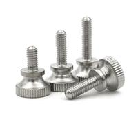 10 pezzi M2 .5 M3 M4 M5 M6 304 in acciaio inossidabile con manopola zigrinata, vite a testa, lunghezza bullone = 3-35 mm(M2 x 6mm)